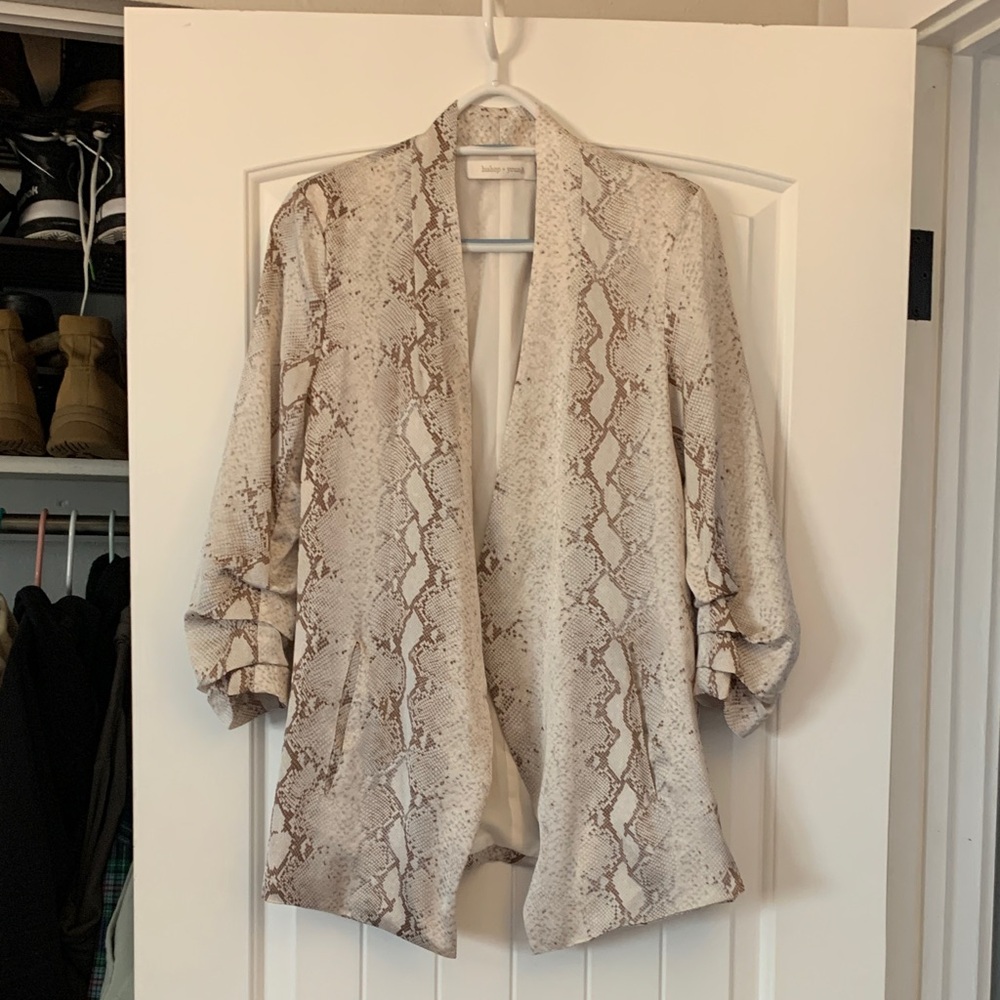 Bishop + Young Snake Print Blazer